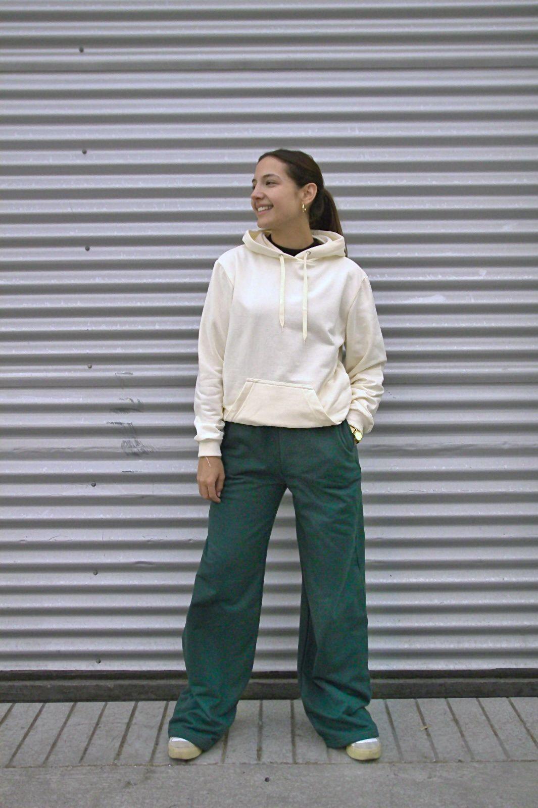 PALAZZO MAIA COLOR VERDE BOTELLA By Perla